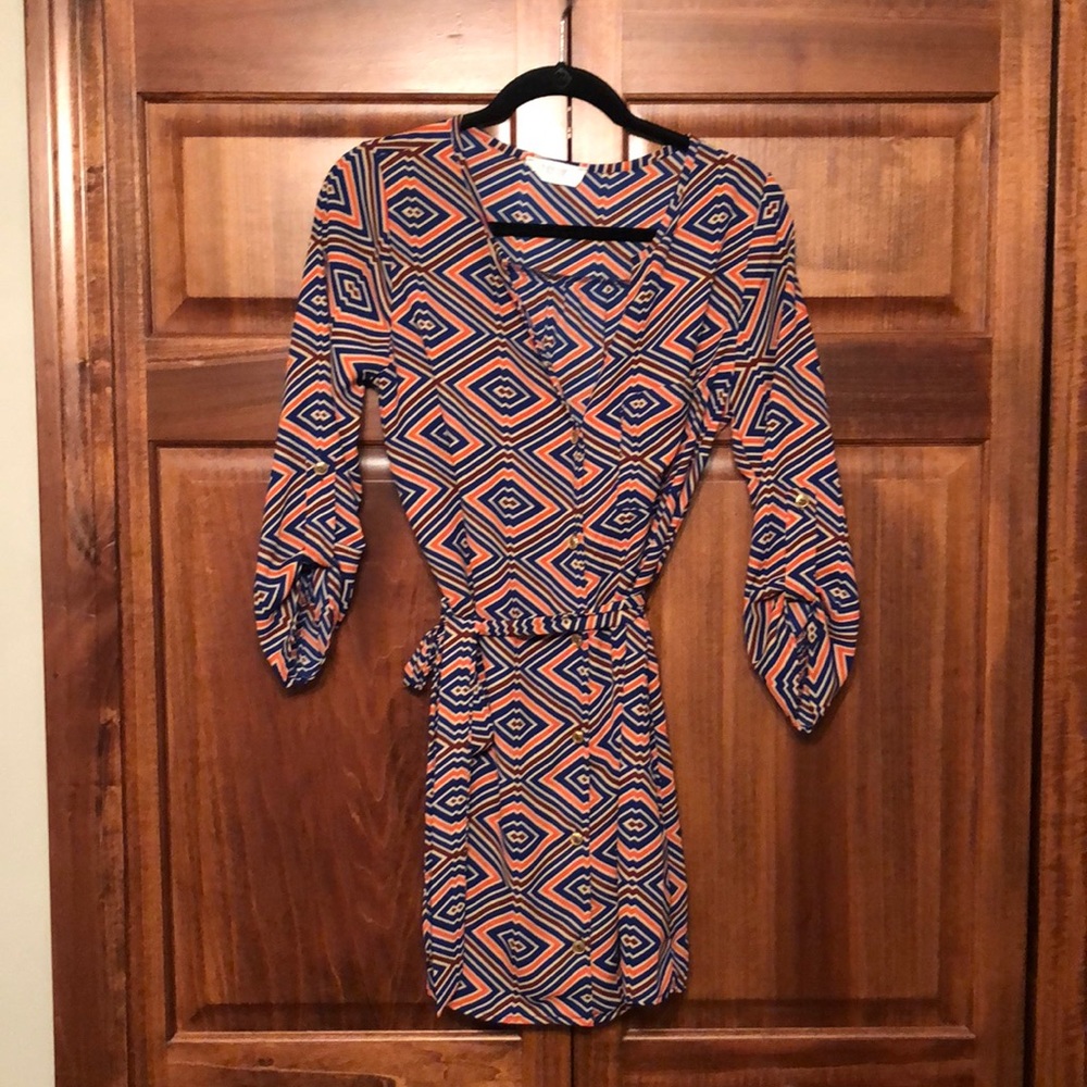 Pattern shirt dress